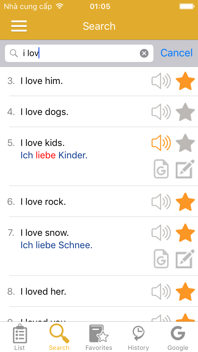 English - German Common Phrases Screenshots