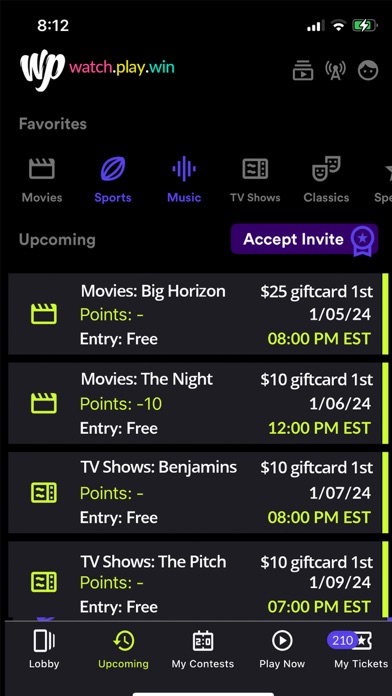 Watch Party - Watch.Play.Win! Screenshots