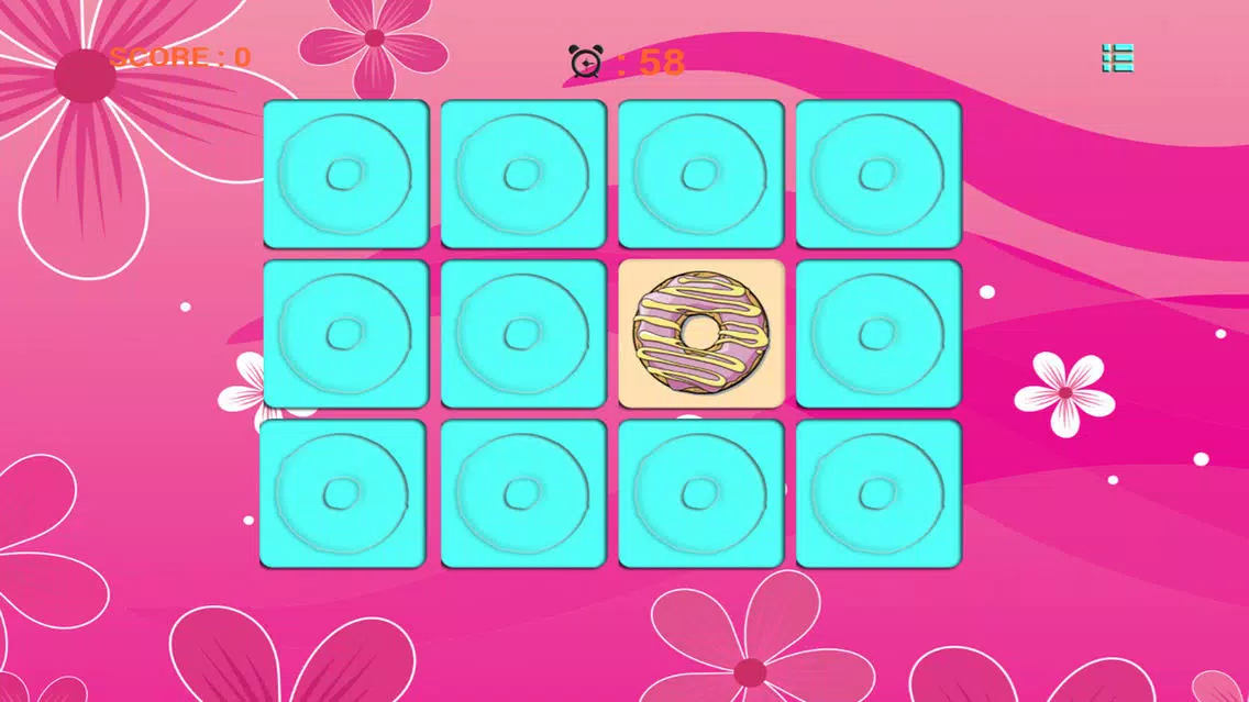 Hot Donut Matching Cards - brain fitness स्क्रीनशॉट