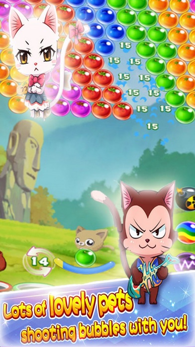 Cat Shoot Ball - Bubble Fruit Screenshots