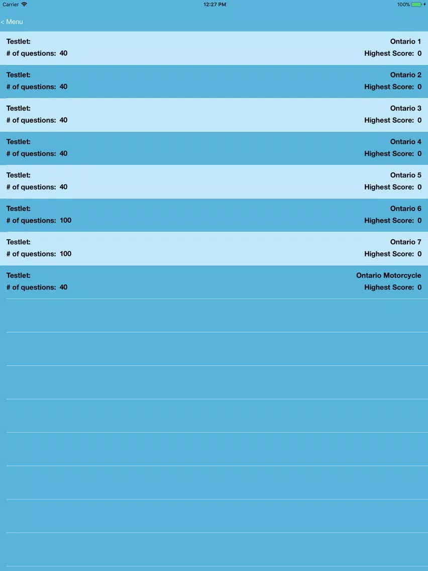 Ontario G1 Driving Test 2022 iPad Screenshots