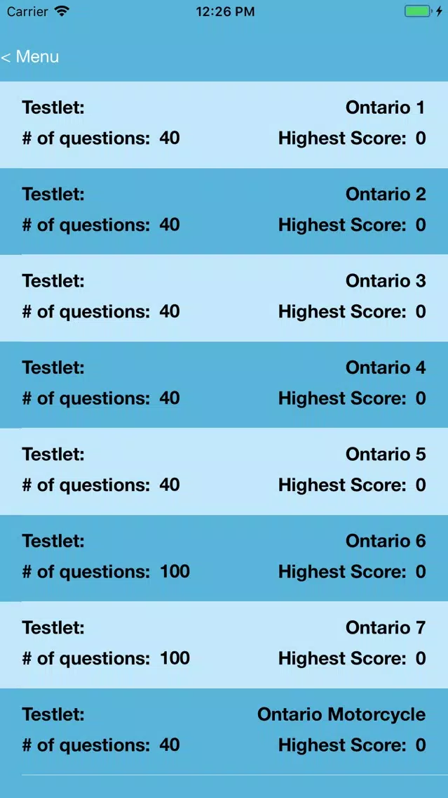 Ontario G1 Driving Test 2022 Screenshots
