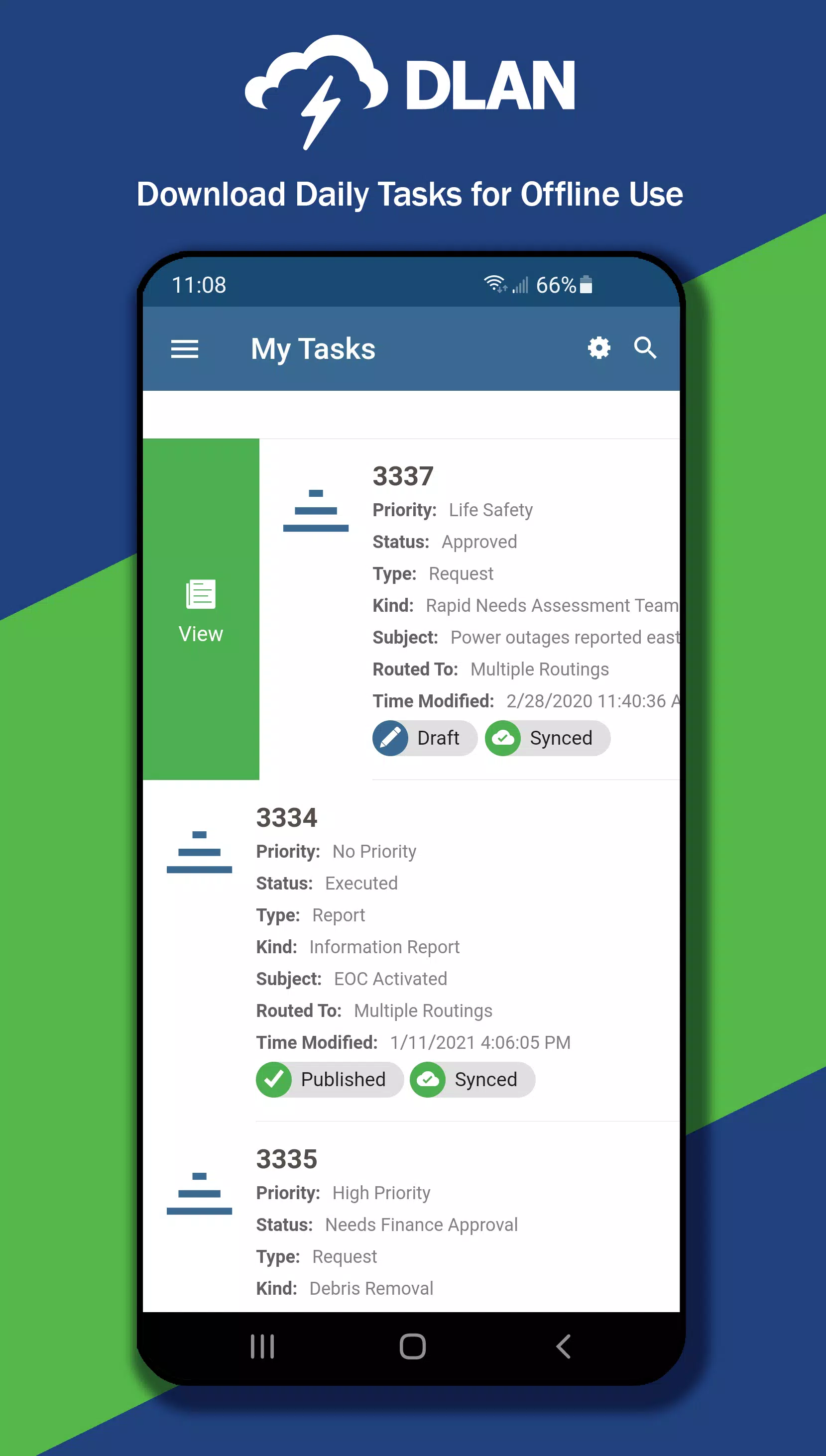 DLAN Mobile Responder Screenshots