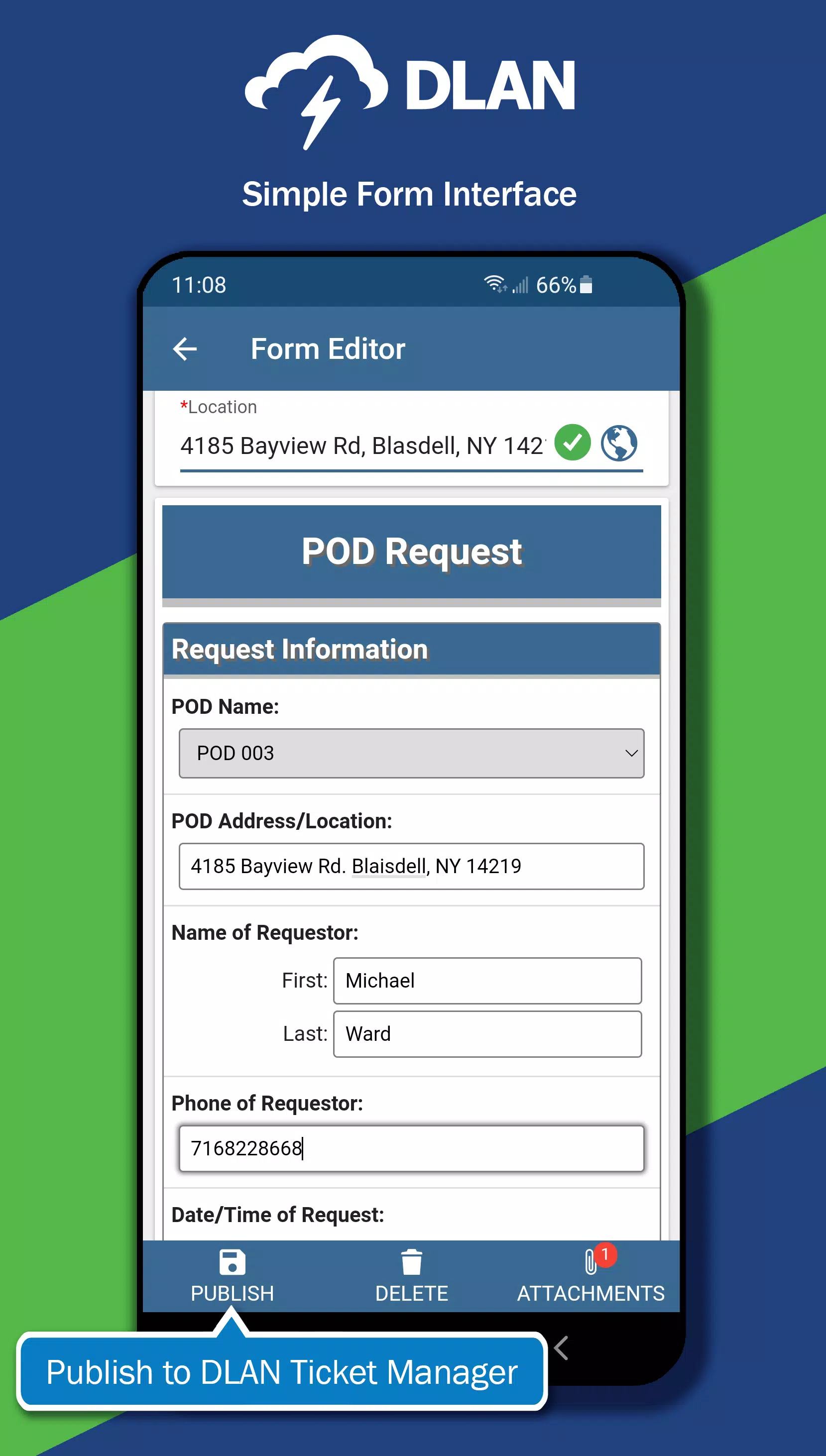 DLAN Mobile Responder Screenshots