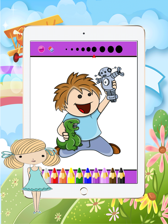 Cartoon Kid color easy kid games 4 yr old girls iPad 应用截图