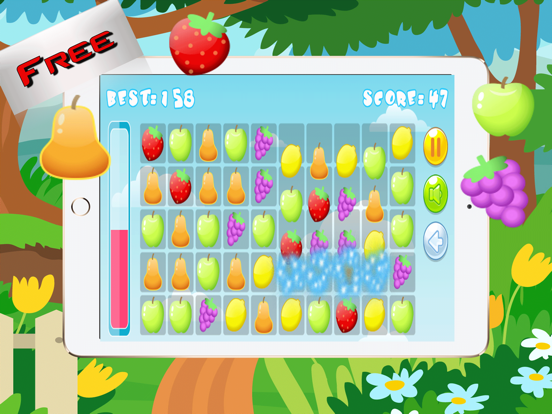 ภาพหน้าจอของ Fruit Shoot Match 3 Puzzle Games - Magic board relaxing game learning for kids 5 year old free iPad 