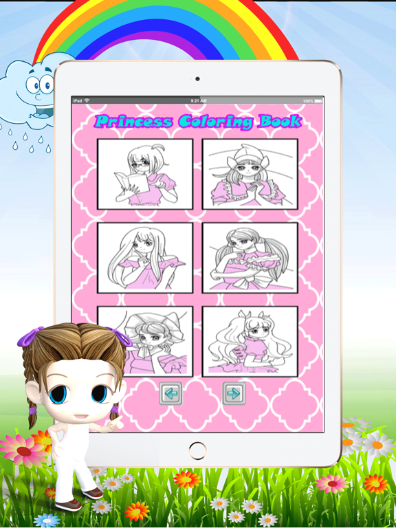Games Princess coloring pages :  Art Pad Easy painting for little kids iPad  スクリーンショット