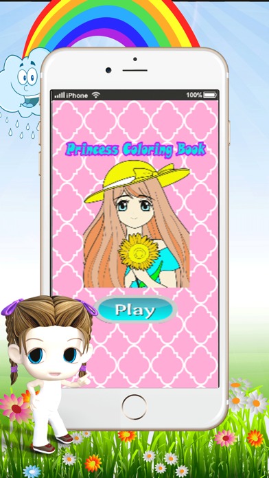 Games Princess coloring pages :  Art Pad Easy painting for little kids スクリーンショット