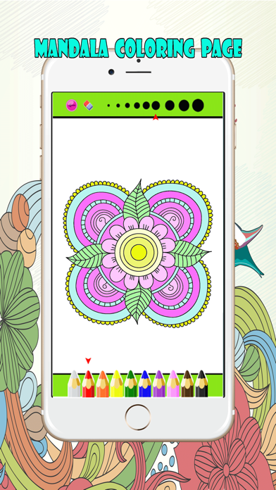 Mandalas and Florist Coloring Book For Adult : Best Colors Therapy Stress Relieving Free Screenshots