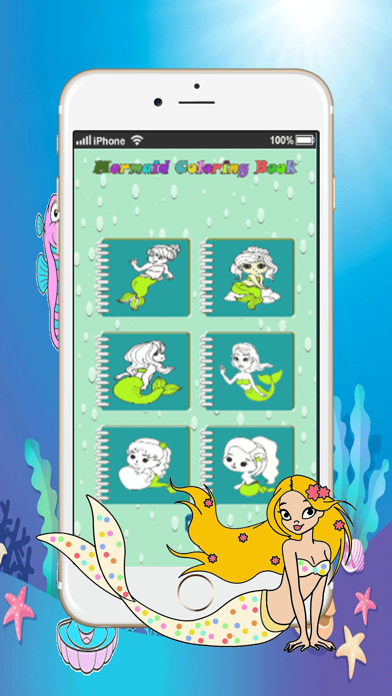 mermaid little princess printable coloring pages:cute drawings free Screenshots