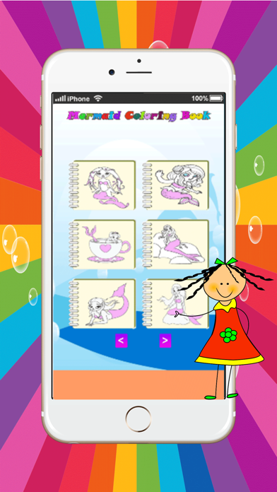 Mermaid Princess magical girl coloring pages:free printable应用截图