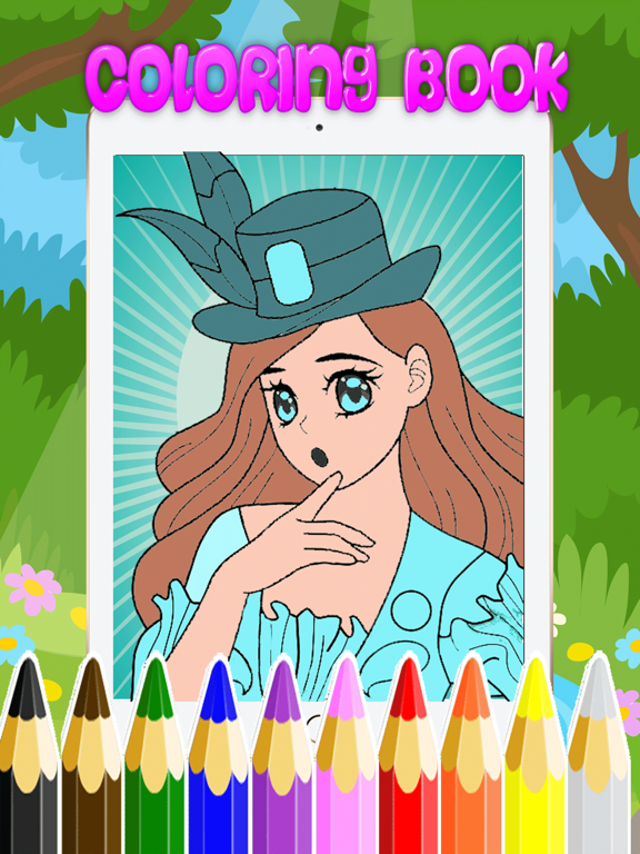 Girl Princess Coloring Pages iPad  Screenshots