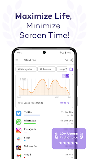 Screen Time - StayFree Screenshots