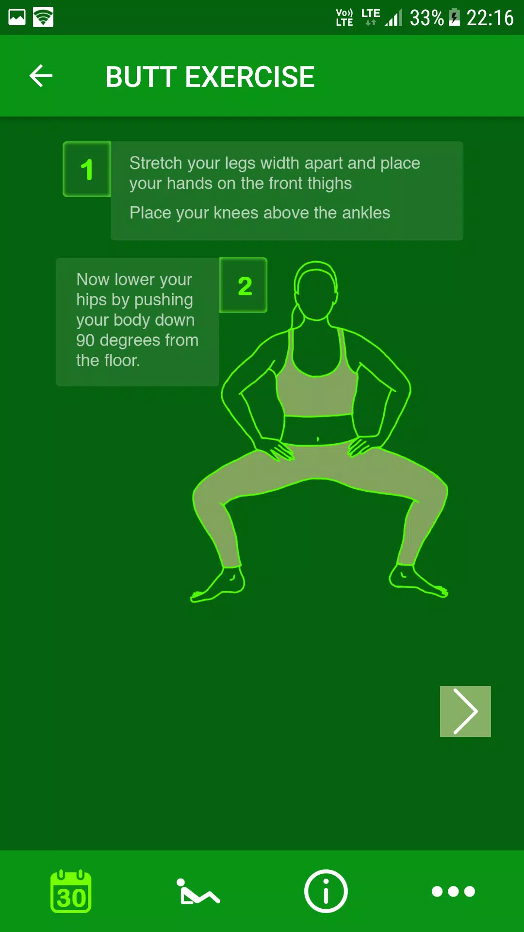 30 Day Butt Workout Challenges Screenshots