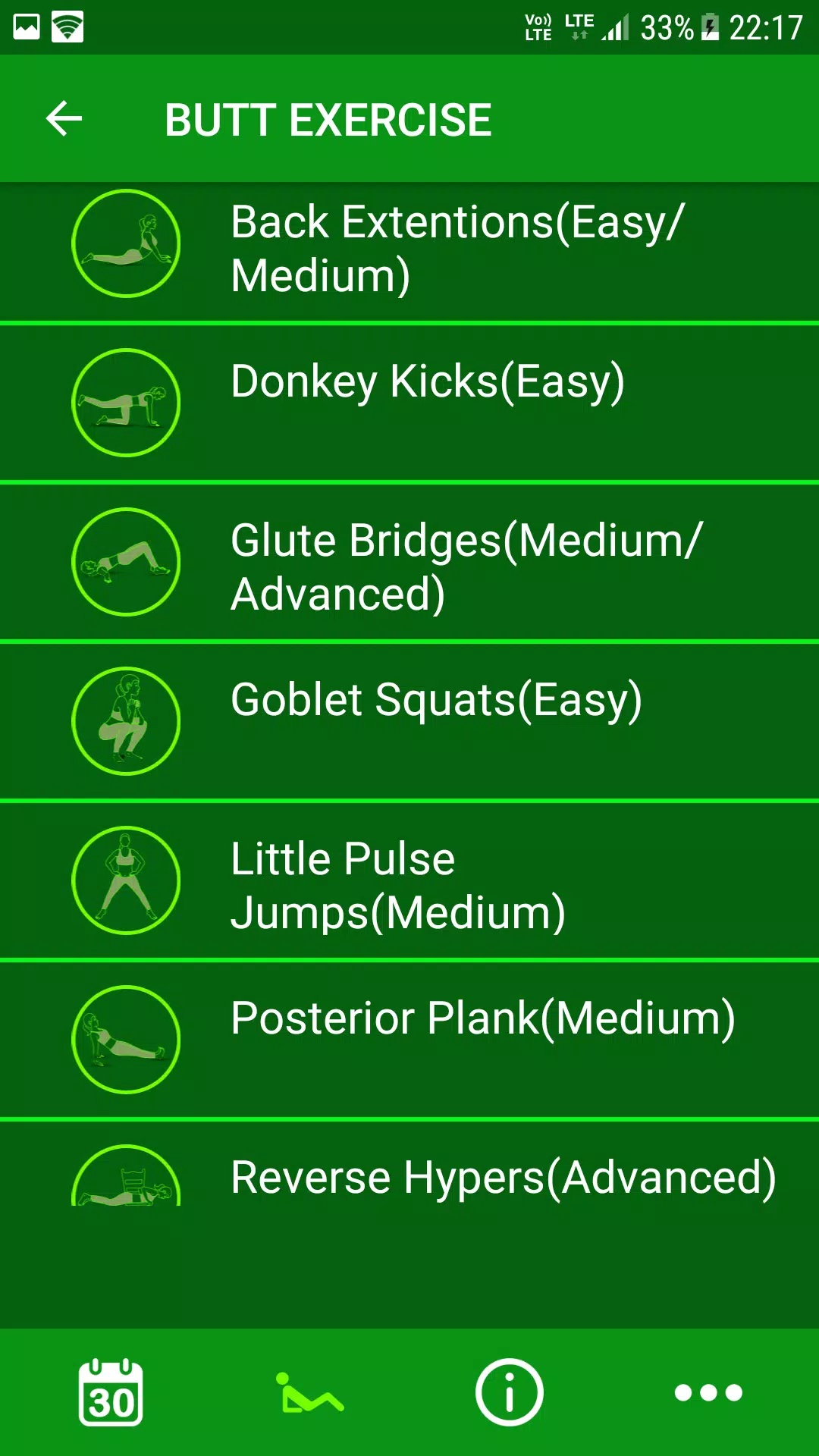 30 Day Butt Workout Challenges Screenshots