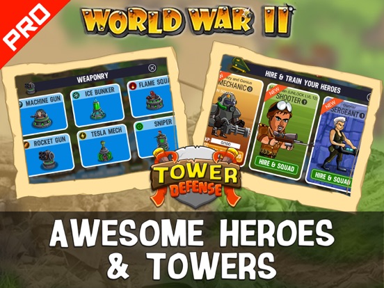 WWII Tower Defense PRO iPad  Screenshots