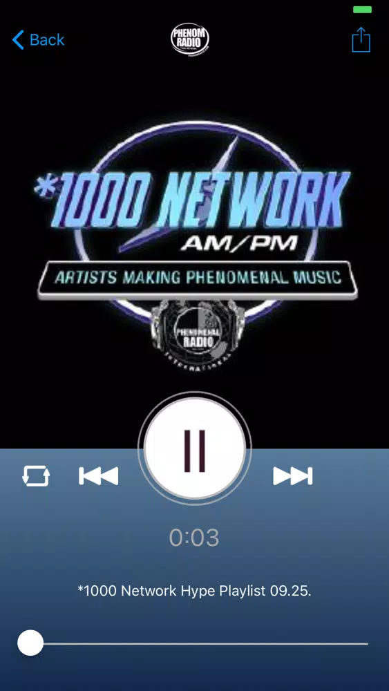 Phenom Radio Screenshots