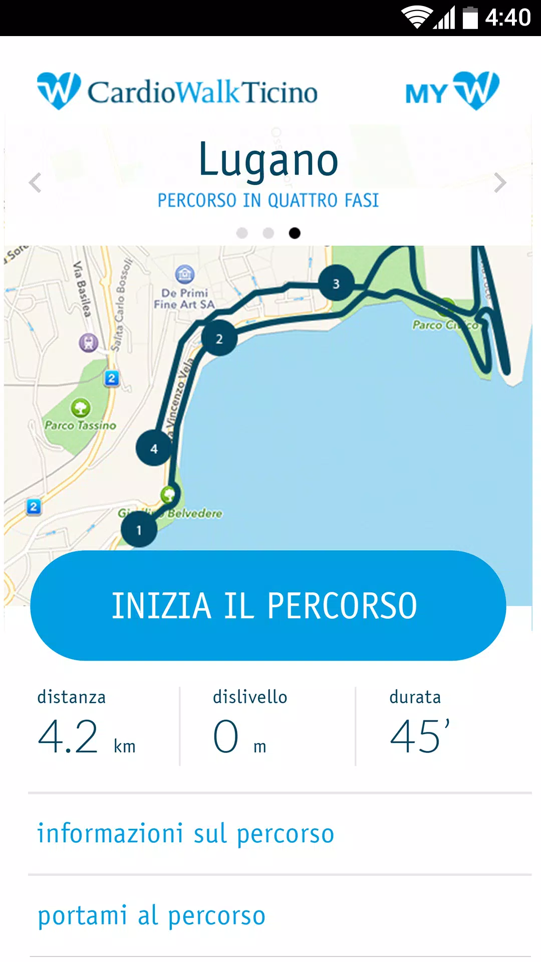 CardioWalkTicino Screenshots