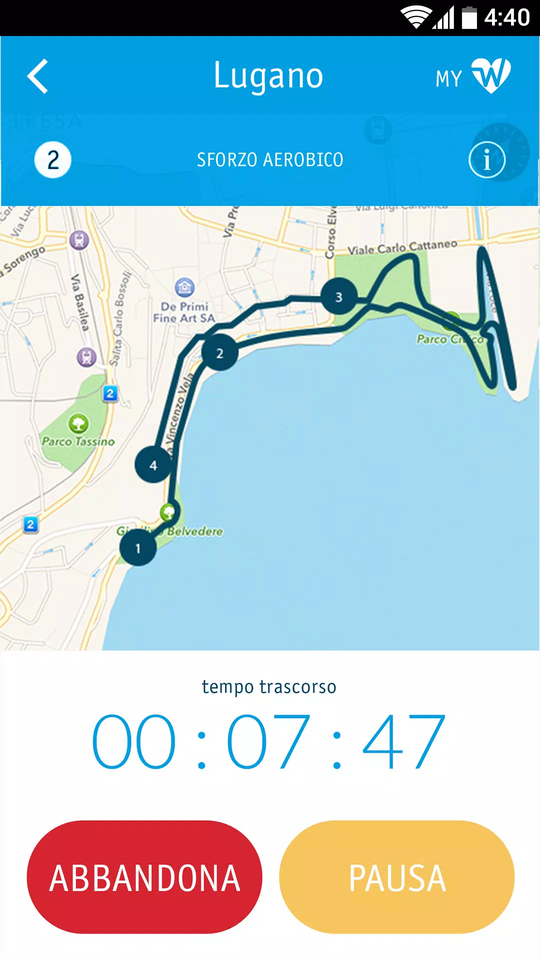 CardioWalkTicino Screenshots