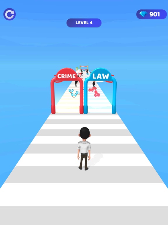 Tangkapan skrin Justice Run iPad 
