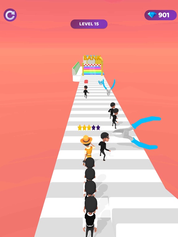 Tangkapan skrin Justice Run iPad 