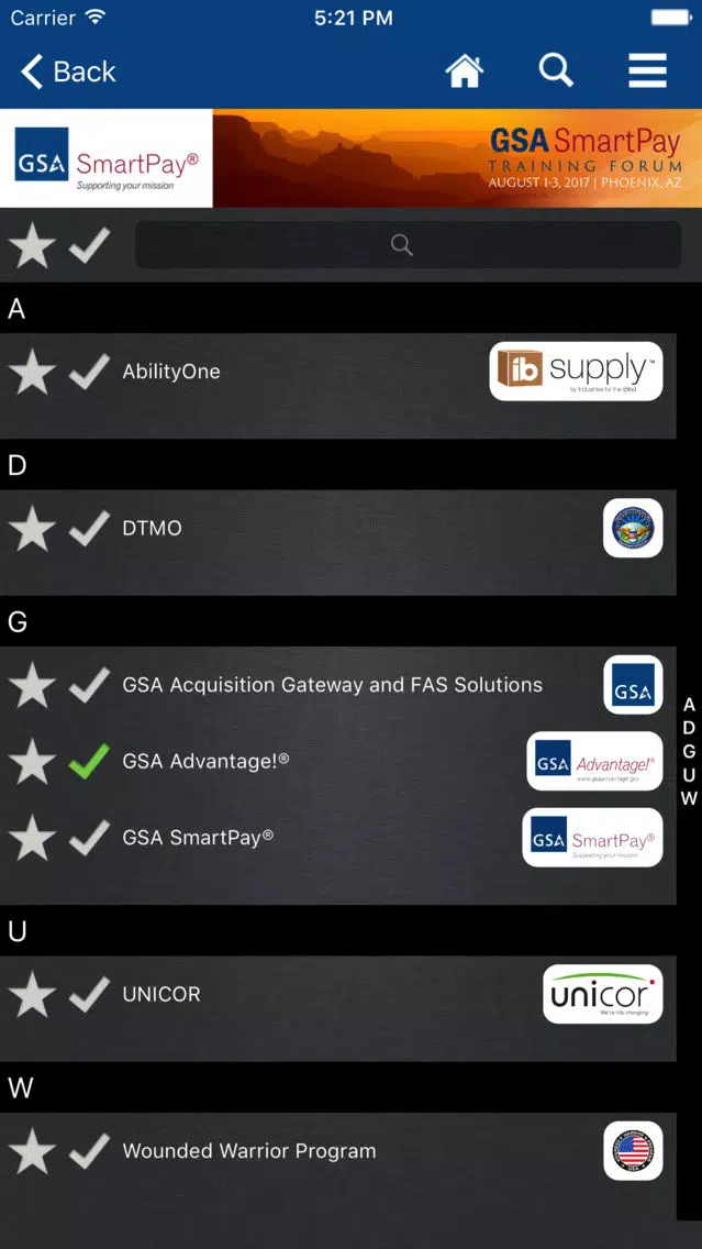 2017 GSA SmartPay Forum Screenshots