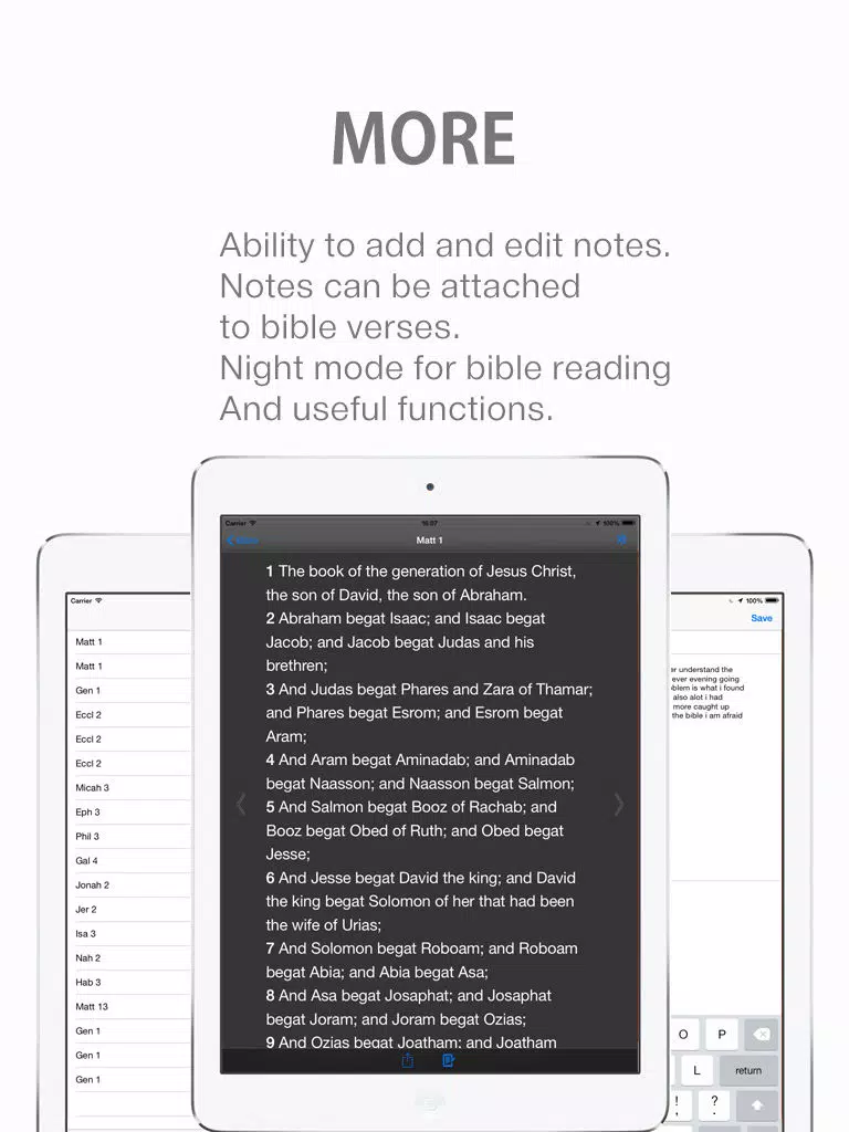 Glory Audio Bible - King James Version iPad Screenshots