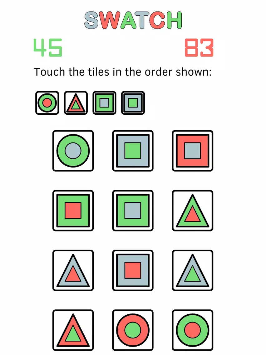 Tangkapan layar Swatch - Brain Boost Color and Shape Tile Match Game iPad 