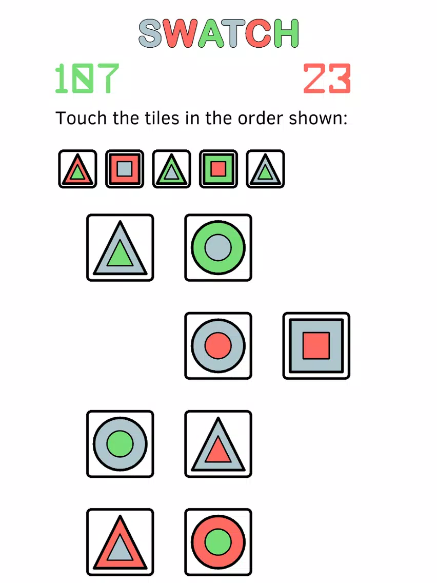 Tangkapan layar Swatch - Brain Boost Color and Shape Tile Match Game iPad 