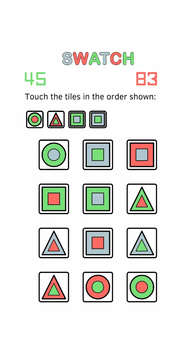 Tangkapan layar Swatch - Brain Boost Color and Shape Tile Match Game