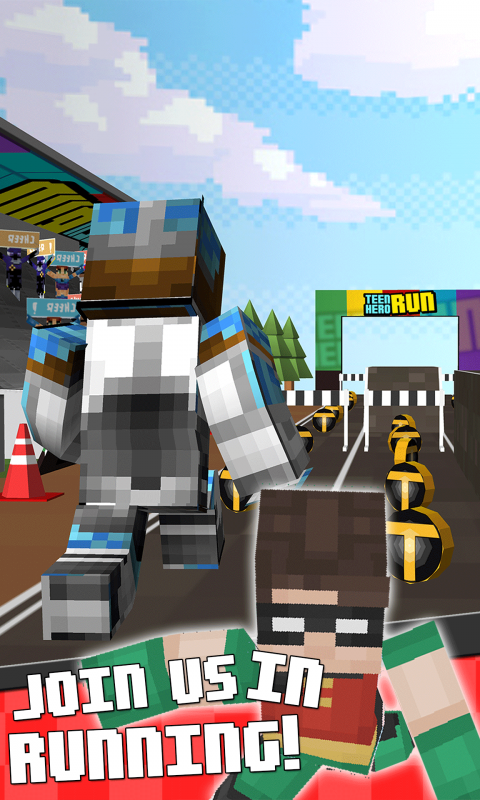 Teen Heroes Blocks Skins Run Screenshots