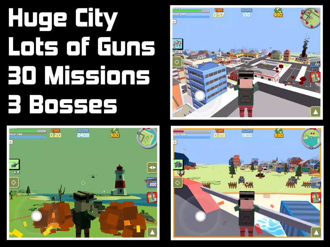Capturas de pantalla de Blocky War - Cube City Defense iPad 
