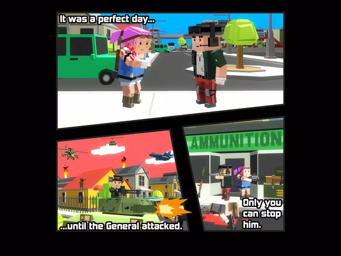 Capturas de pantalla de Blocky War - Cube City Defense iPad 