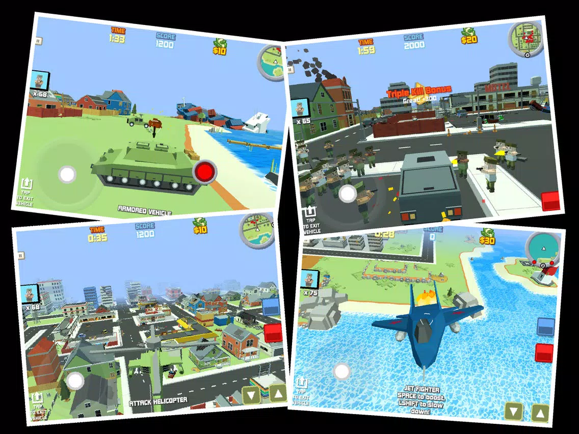 Capturas de pantalla de Blocky War - Cube City Defense iPad 