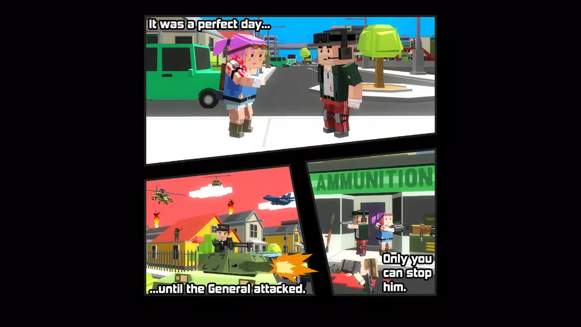 Capturas de pantalla de Blocky War - Cube City Defense
