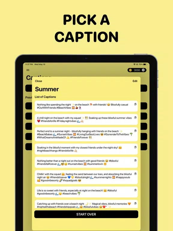 AI Caption Generator iPad Screenshots