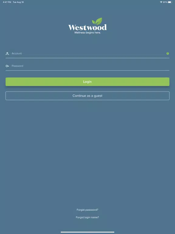 Westwood Wellness iPad Screenshots
