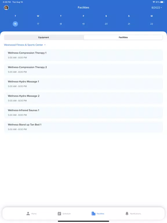Westwood Wellness iPad Screenshots