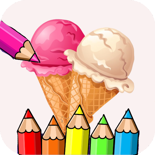 coloring sweet ice cream boba