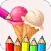 coloring sweet ice cream boba