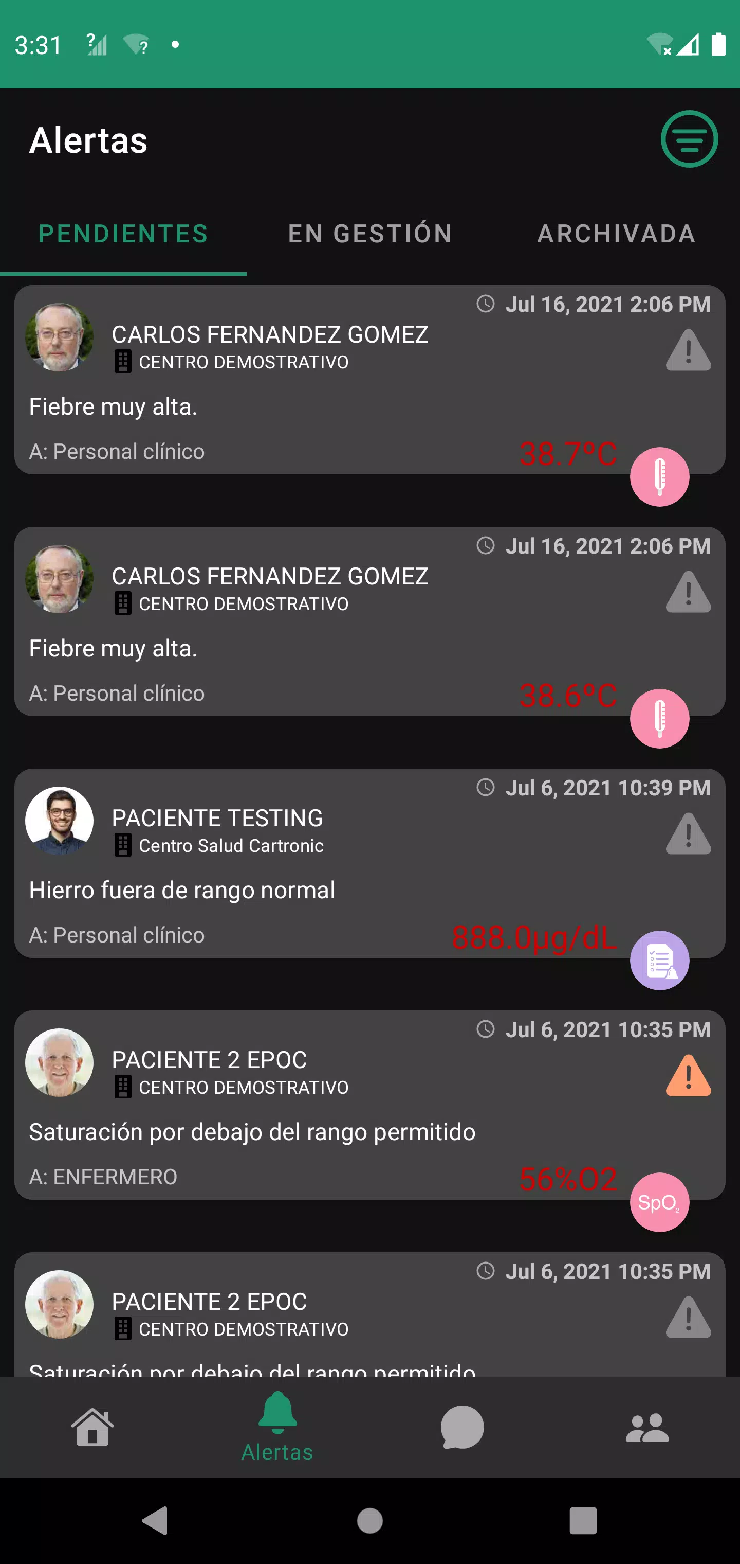 Capturas de tela do Sentinel Pro