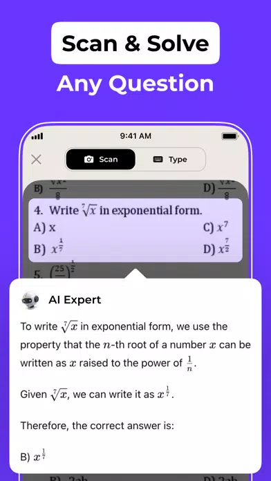 Capturas de tela do Homework Help AI: Study Helper