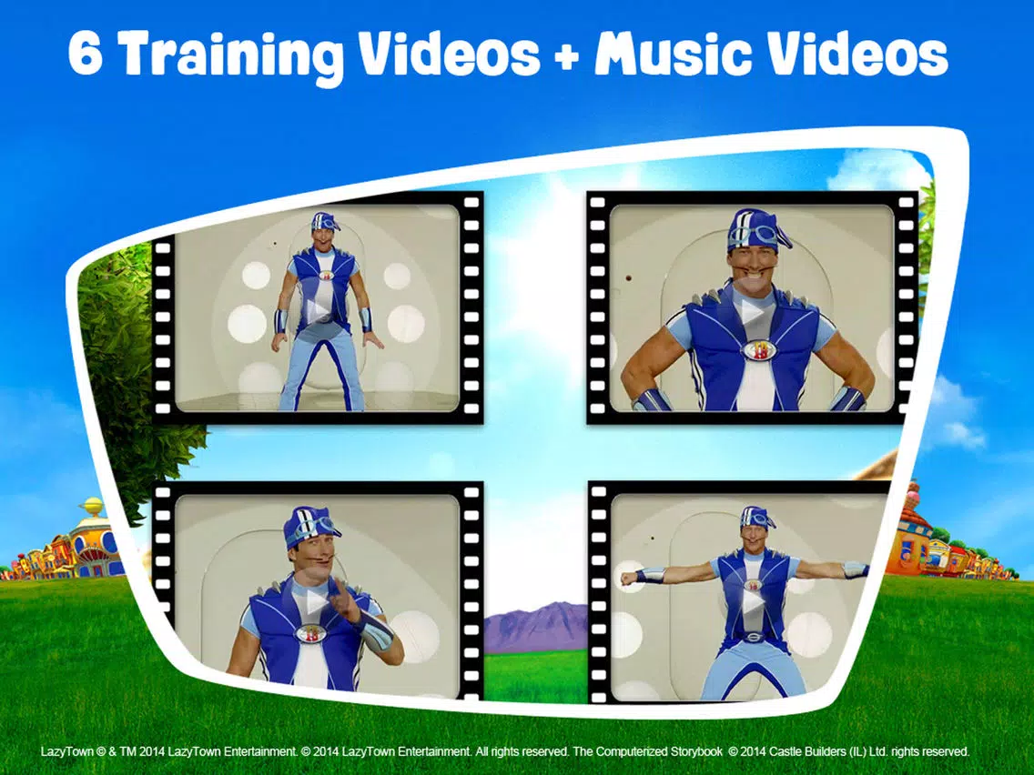 LazyTown's Adventures LITE – Little Pink Riding Hood Video Storybook with Narration, Puzzle Games, Coloring Pages, Photo-Booth, Music Videos, Training Videos and Cooking Recipes iPad Screenshots