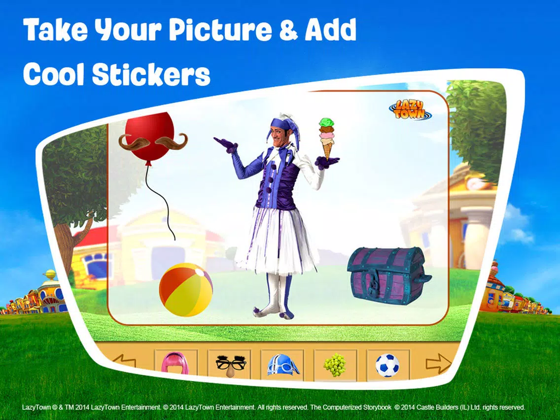 LazyTown's Adventures LITE – Little Pink Riding Hood Video Storybook with Narration, Puzzle Games, Coloring Pages, Photo-Booth, Music Videos, Training Videos and Cooking Recipes iPad Screenshots