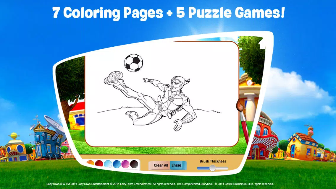 LazyTown's Adventures LITE – Little Pink Riding Hood Video Storybook with Narration, Puzzle Games, Coloring Pages, Photo-Booth, Music Videos, Training Videos and Cooking Recipes Screenshots