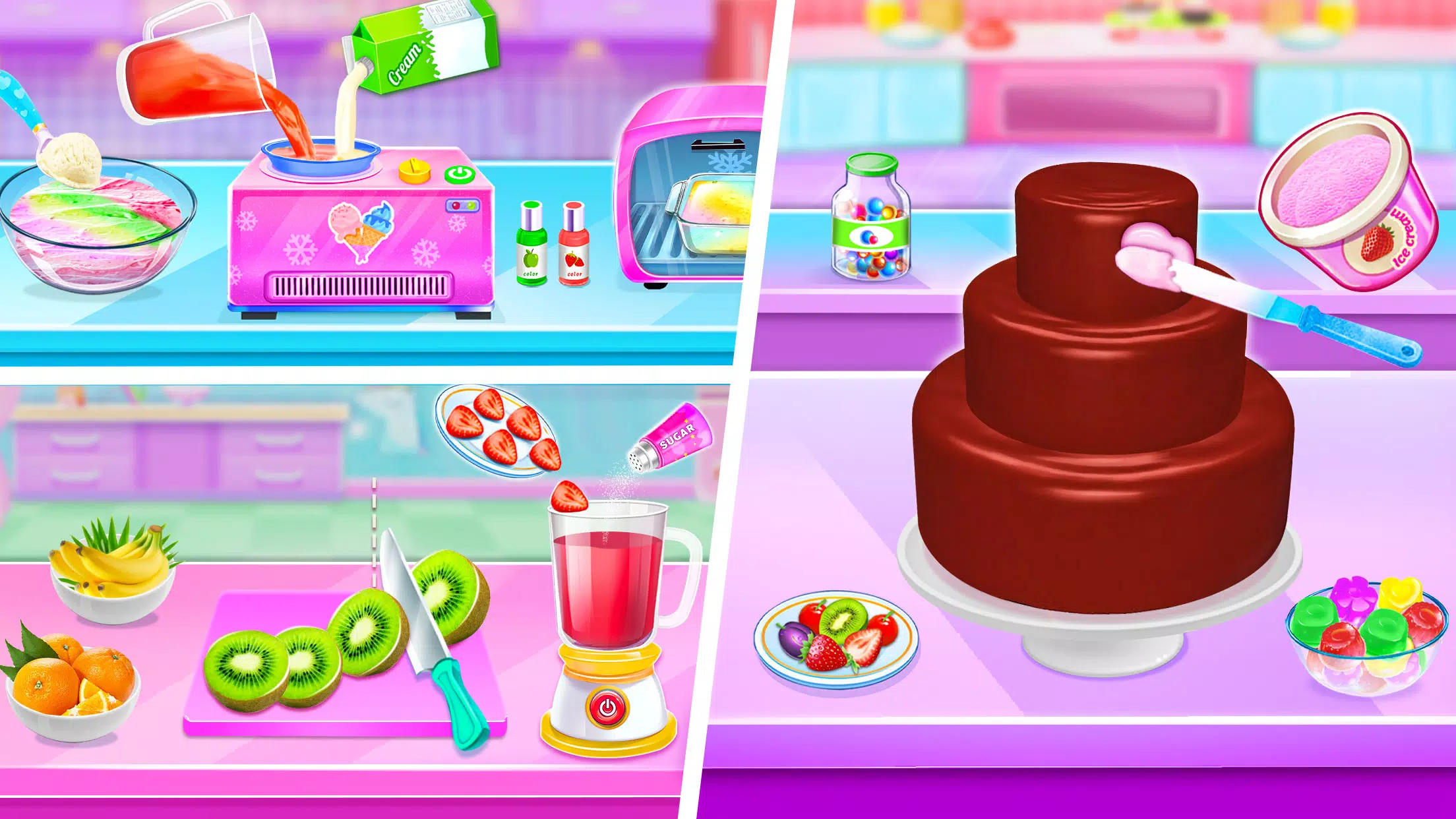 Ice cream Cake Maker Cake Game Screenshots