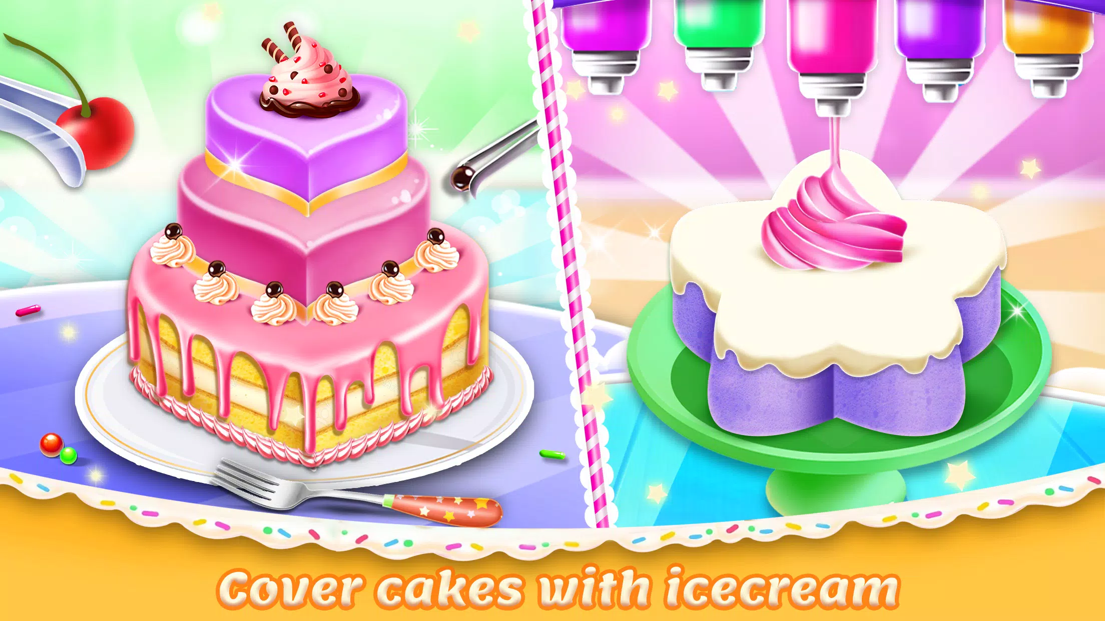 Ice cream Cake Maker Cake Game Screenshots