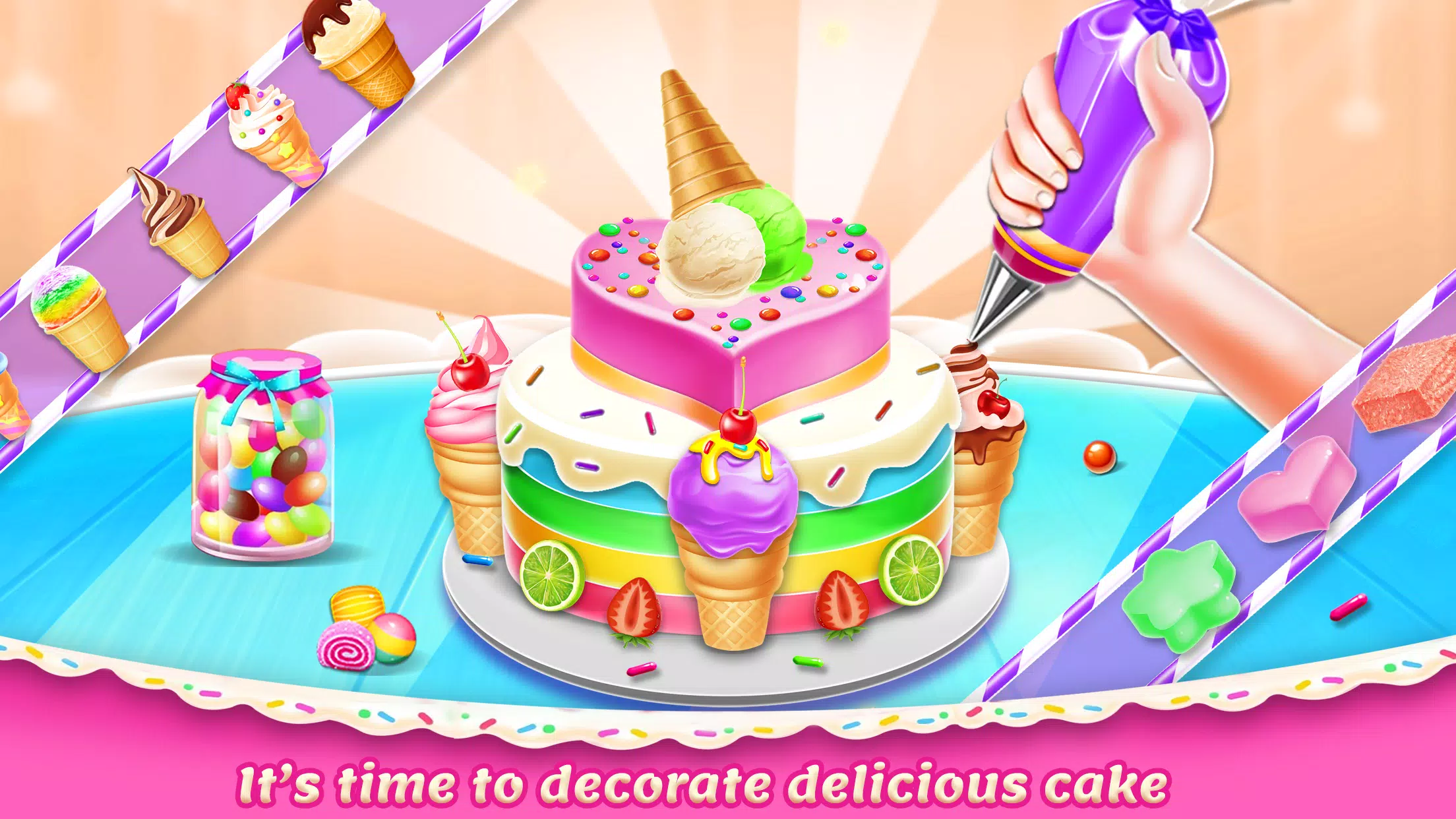 Ice cream Cake Maker Cake Game Screenshots