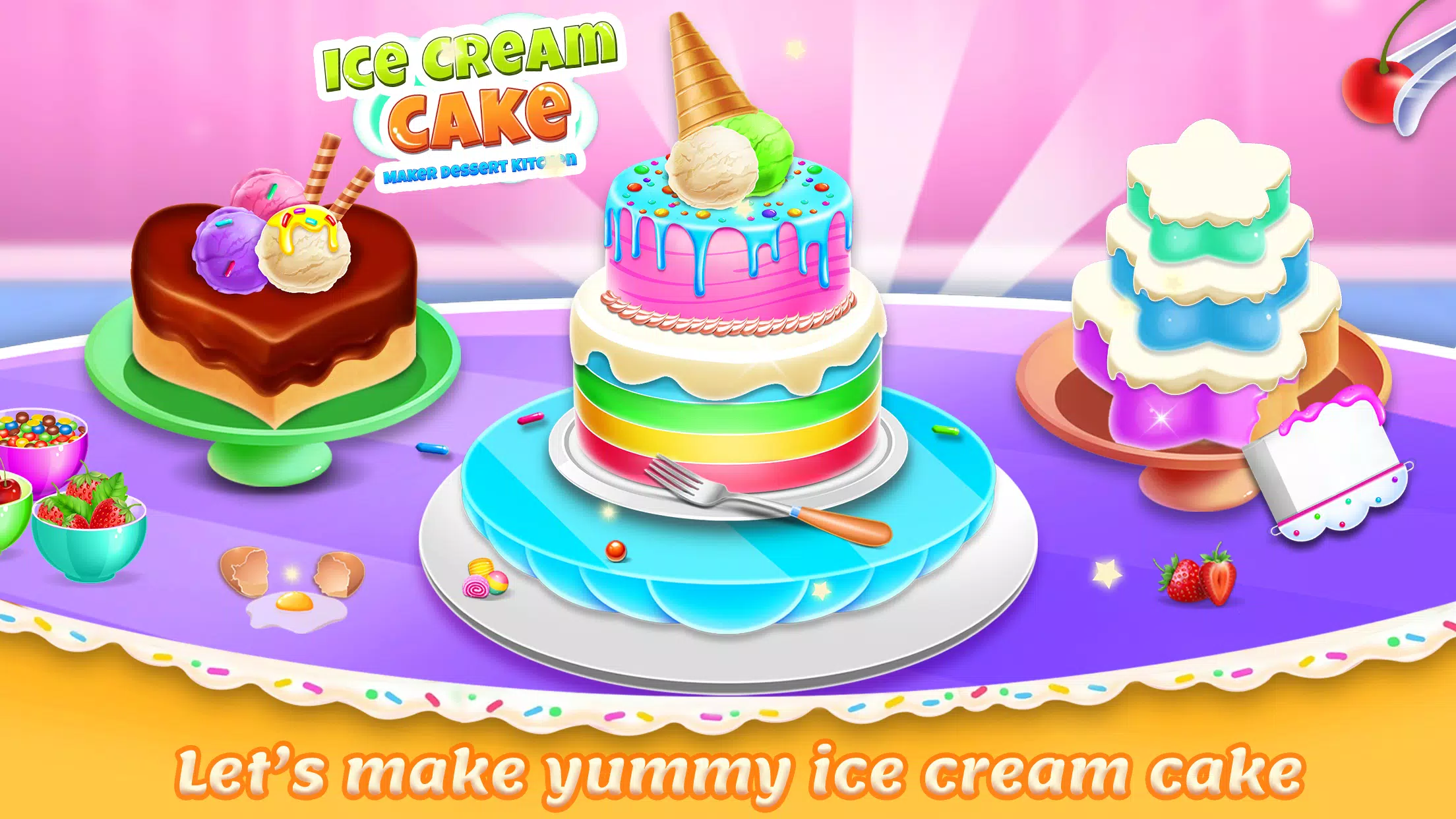 Ice cream Cake Maker Cake Game Screenshots