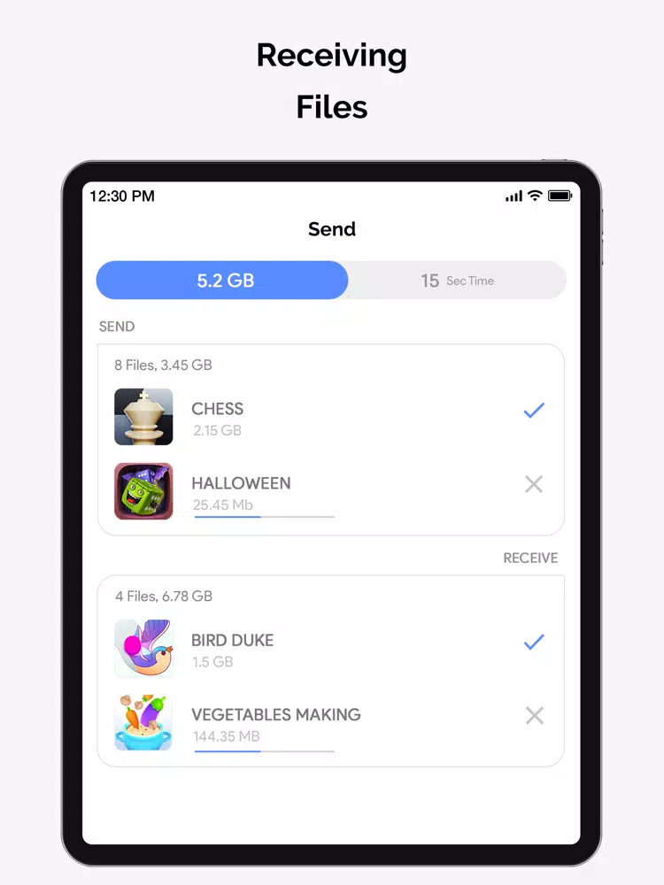 Link Sharing - File Transfer iPad Screenshots